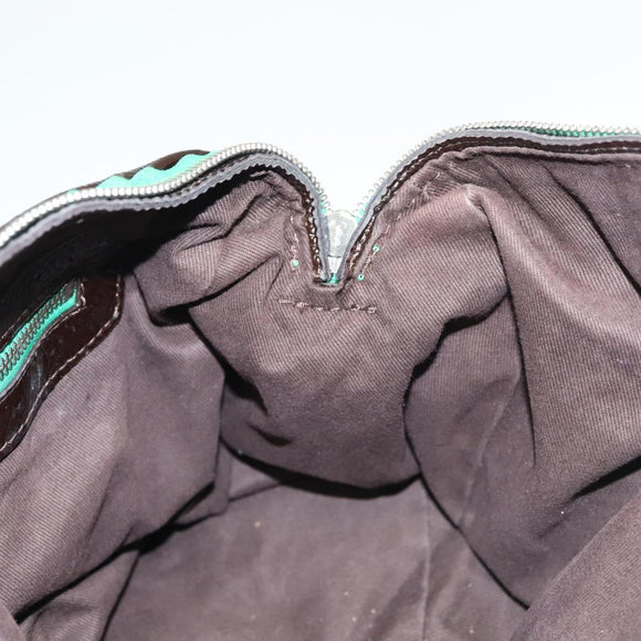 Chloe Hand Bag Enamel Brown Auth bs26736