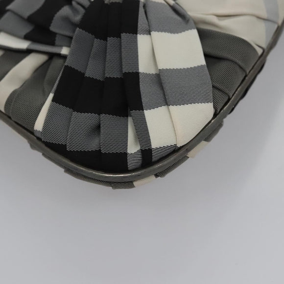 BURBERRY Nova Check Shoulder Bag Nylon Gray Auth EC594