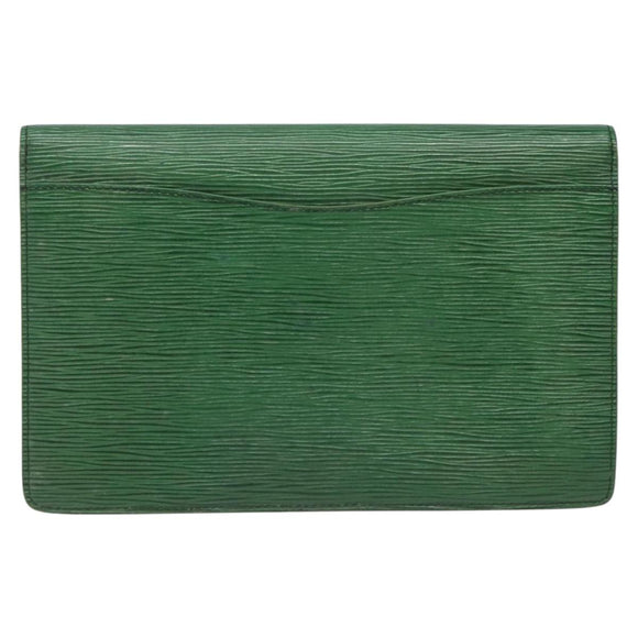 LOUIS VUITTON Epi Montaigne 27 Clutch Bag Green M52654 LV Auth EC712