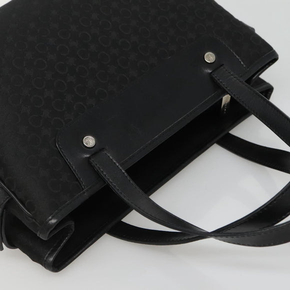 CELINE C Macadam Canvas Hand Bag Black Auth ep7965