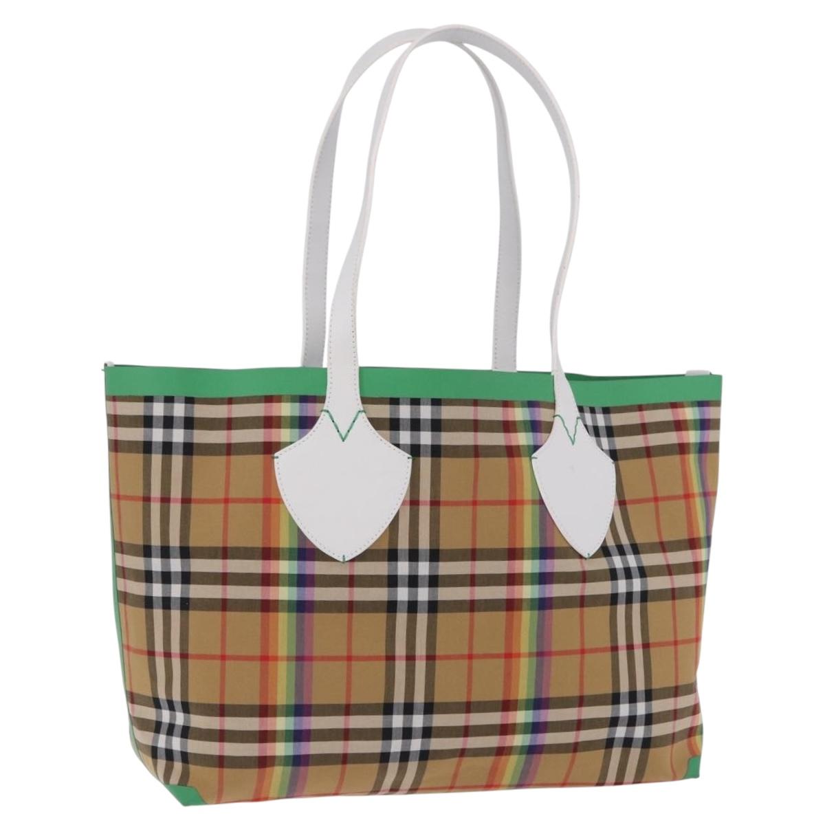 BURBERRY Nova Check Tote Bag Canvas Beige Auth ka5820V | Brand