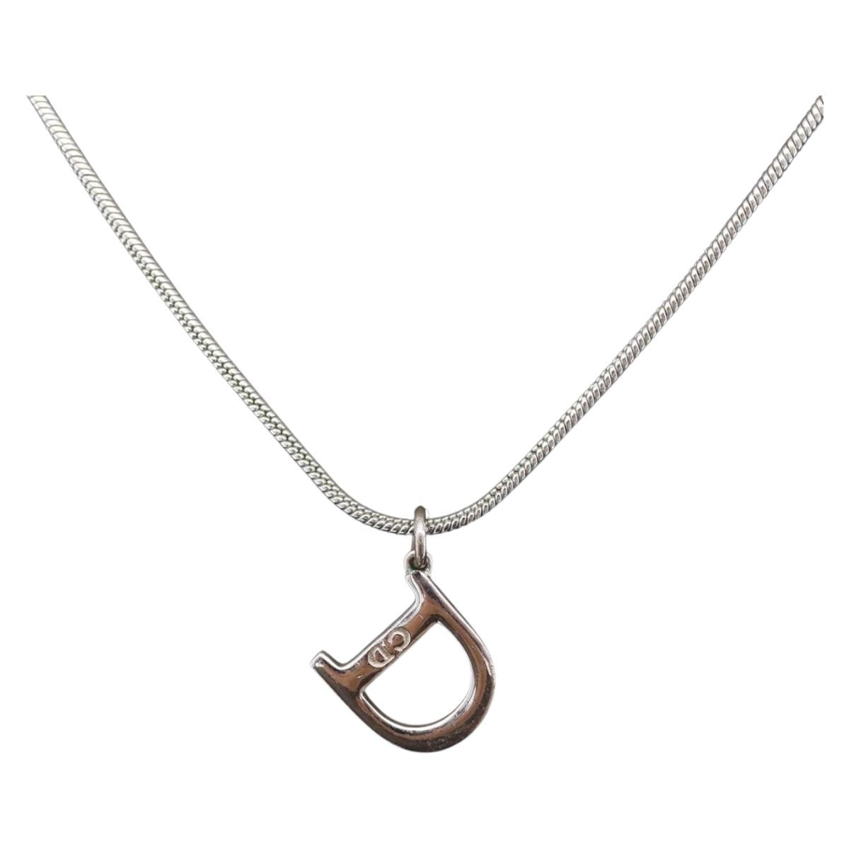 Christian Dior Necklace metal Silver Auth ka6625 | Brand Street Tokyo