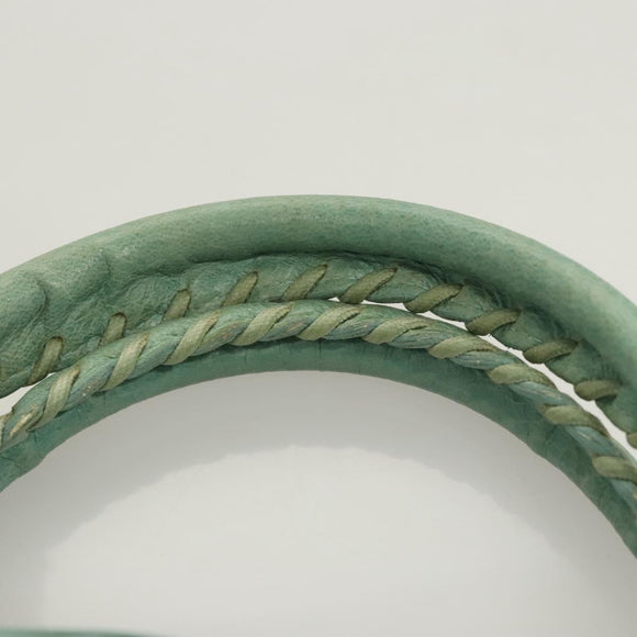 BALENCIAGA City Hand Bag Leather Green Auth mr1307