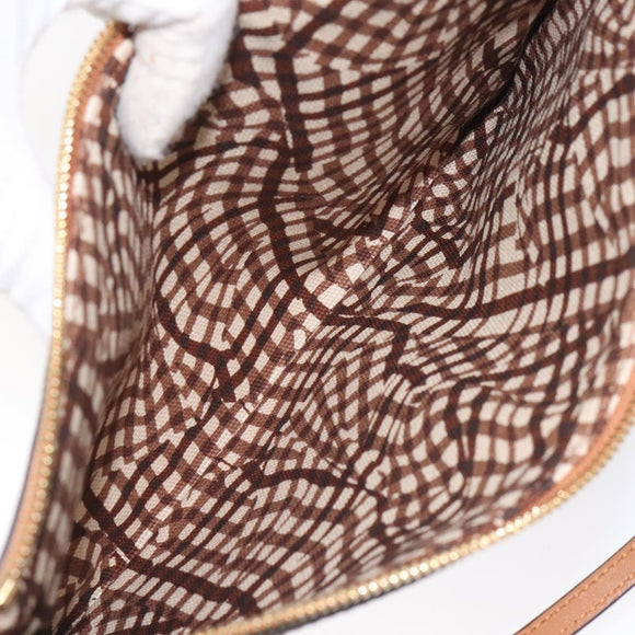 MCM Vicetos Logogram Accessory Pouch PVC Brown Auth MY027