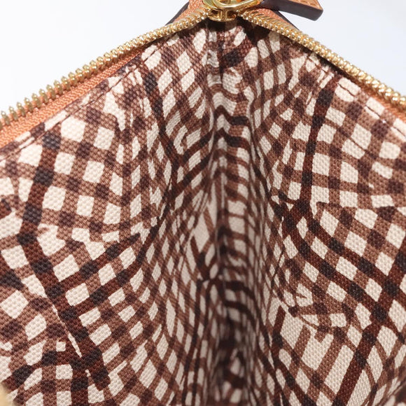 MCM Vicetos Logogram Accessory Pouch PVC Brown Auth MY027