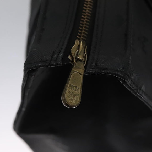 MCM Vicetos Logogram Shoulder Bag PVC Black Auth SW023
