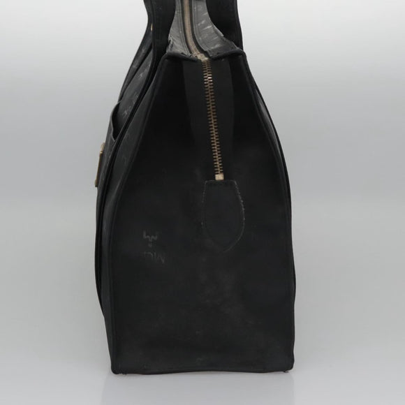 MCM Vicetos Logogram Shoulder Bag PVC Black Auth SW023