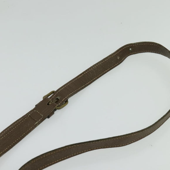 FENDI Zucchino Canvas Shoulder Bag Coated Canvas Brown Gold Auth th5787