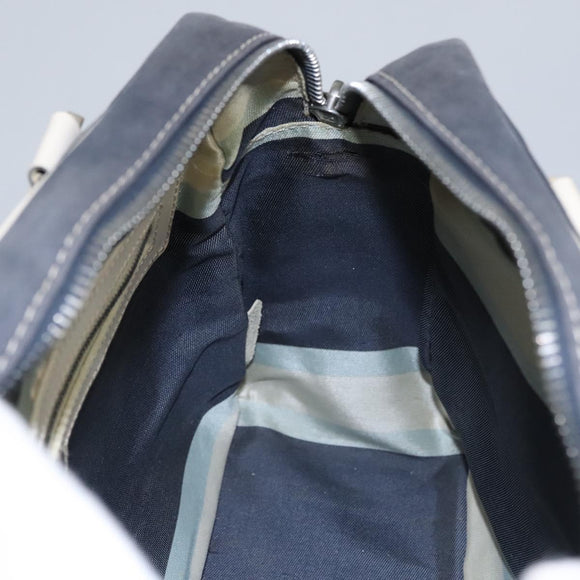 FENDI Hand Bag Canvas Navy Auth ti2885