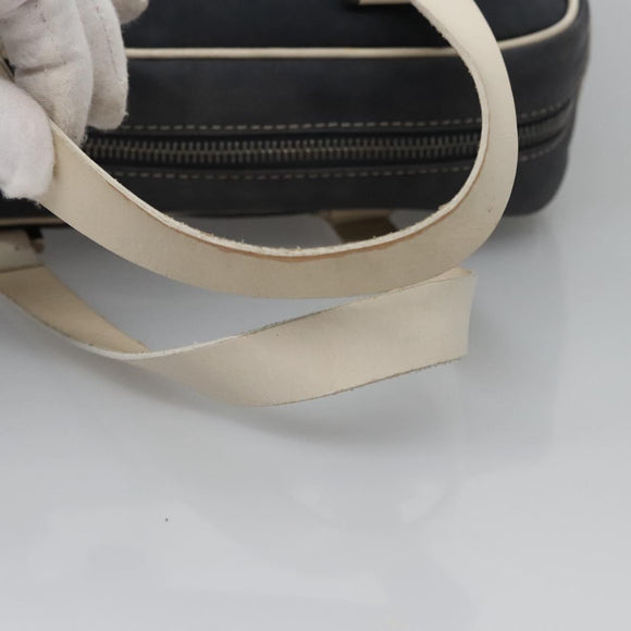 FENDI Hand Bag Canvas Navy Auth ti2885