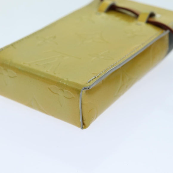 LOUIS VUITTON Monogram Vernis Green Cigarette Case Gris M91050 LV Auth yk11583