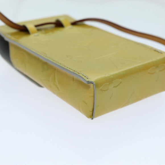 LOUIS VUITTON Monogram Vernis Green Cigarette Case Gris M91050 LV Auth yk11583