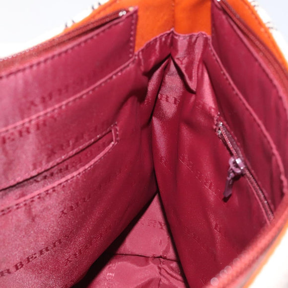 BURBERRY Nova Check Shoulder Bag Wool Beige Gold Auth yk17894