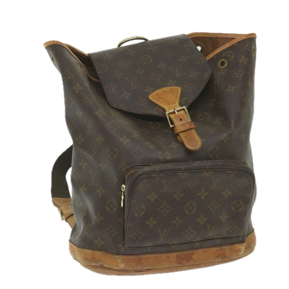 louis vuitton backpack m51135 LOUIS VUITTON Monogram Montsouris GM Backpack M51135 LV Auth bh137