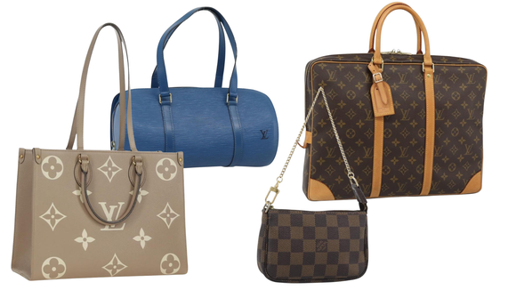 Four types of Louis Vuitton bags.