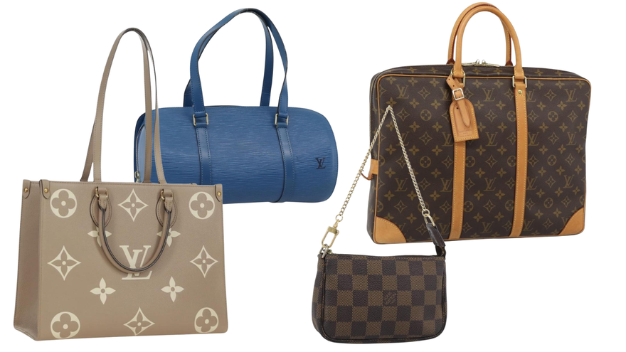 Four types of Louis Vuitton bags.