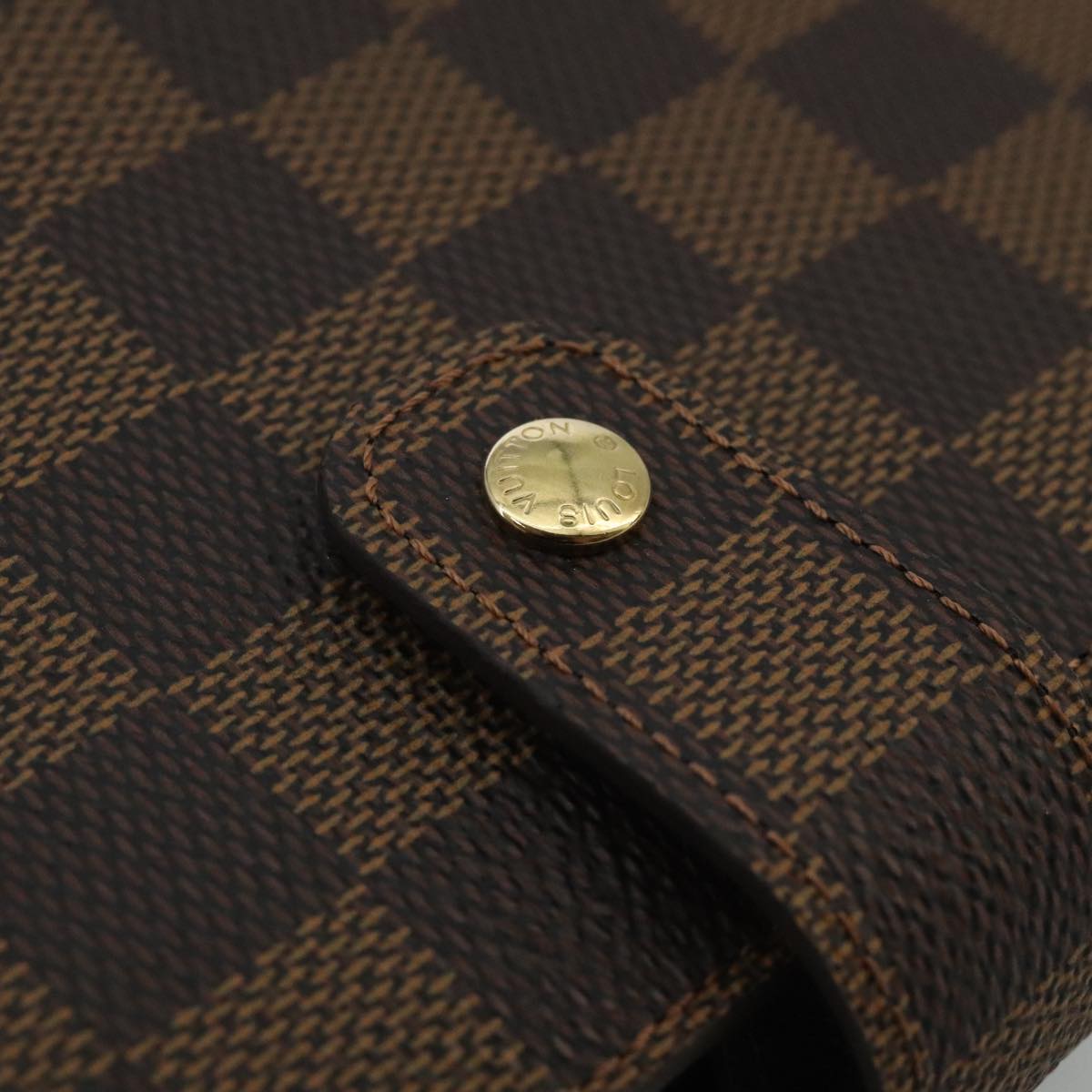 LOUIS VUITTON Damier Ebene Agenda MM Day Planner Cover R20240 LV Auth 100007