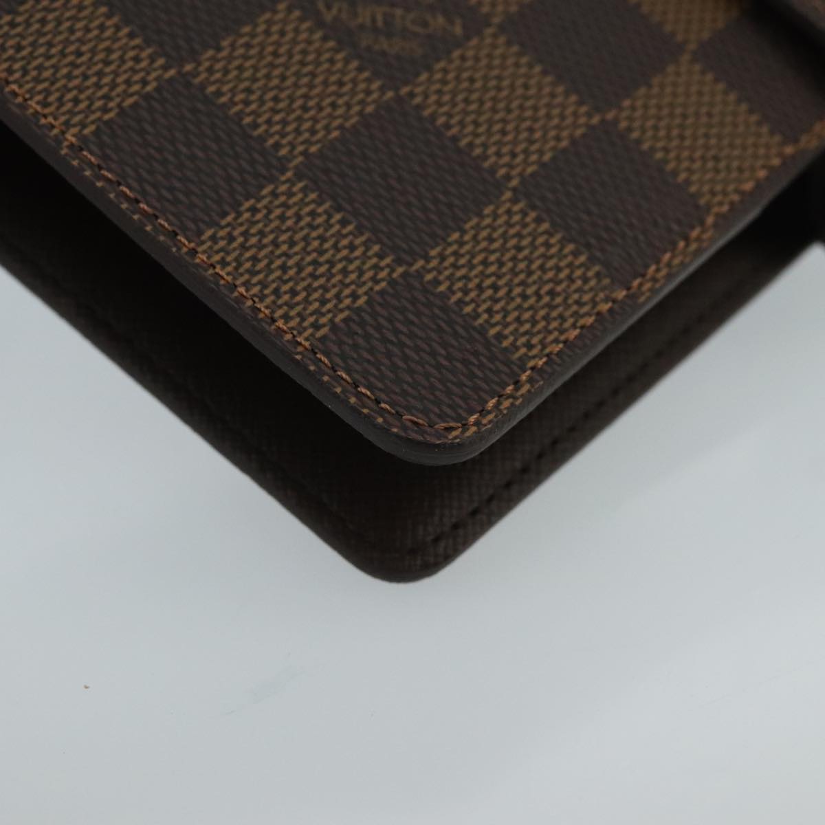 LOUIS VUITTON Damier Ebene Agenda MM Day Planner Cover R20240 LV Auth 100007