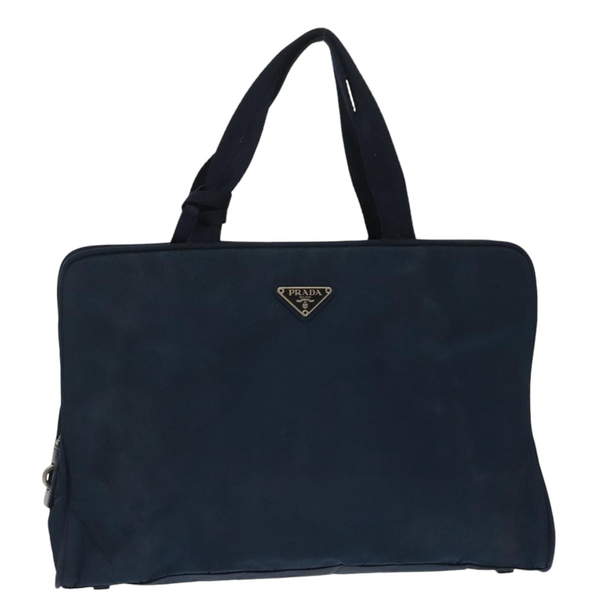 PRADA Hand Bag Nylon Navy Auth 100016