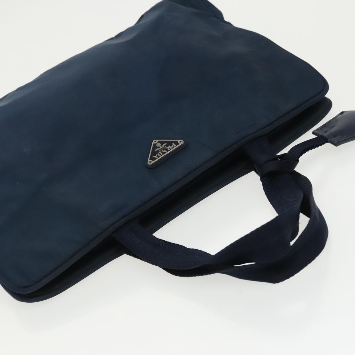 PRADA Hand Bag Nylon Navy Auth 100016