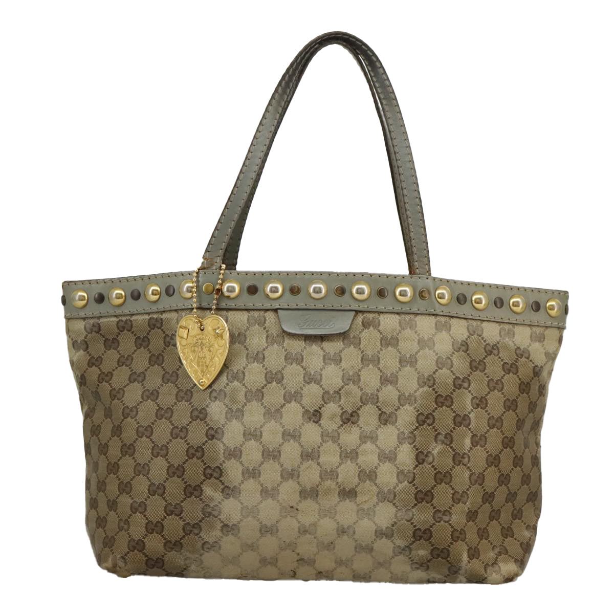 GUCCI GG Crystal Tote Bag Beige Gold 207291 Auth 100022 - 0