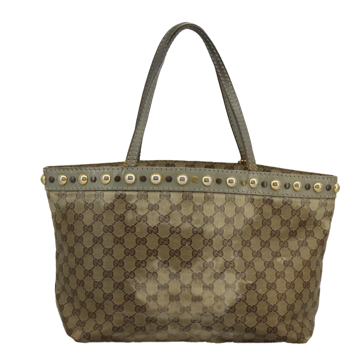 GUCCI GG Crystal Tote Bag Beige Gold 207291 Auth 100022