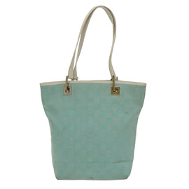 GUCCI GG Canvas Hand Bag Light Blue Gold 002 1099 Auth 100023 - 0