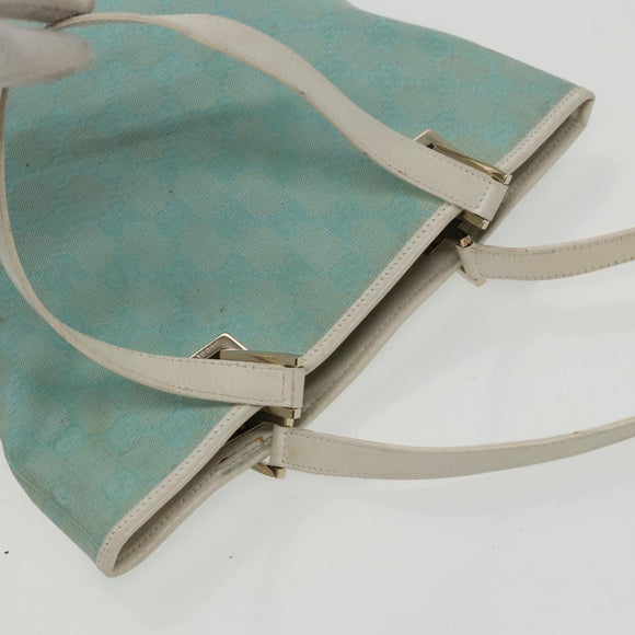 GUCCI GG Canvas Hand Bag Light Blue Gold 002 1099 Auth 100023