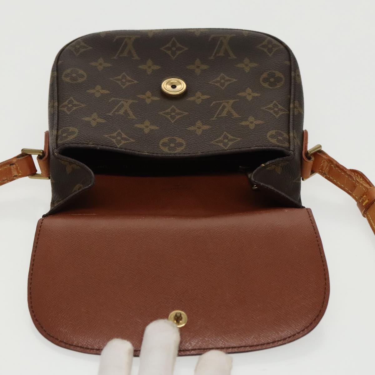 LOUIS VUITTON Monogram Saint Cloud MM Shoulder Bag M51243 LV Auth 100031