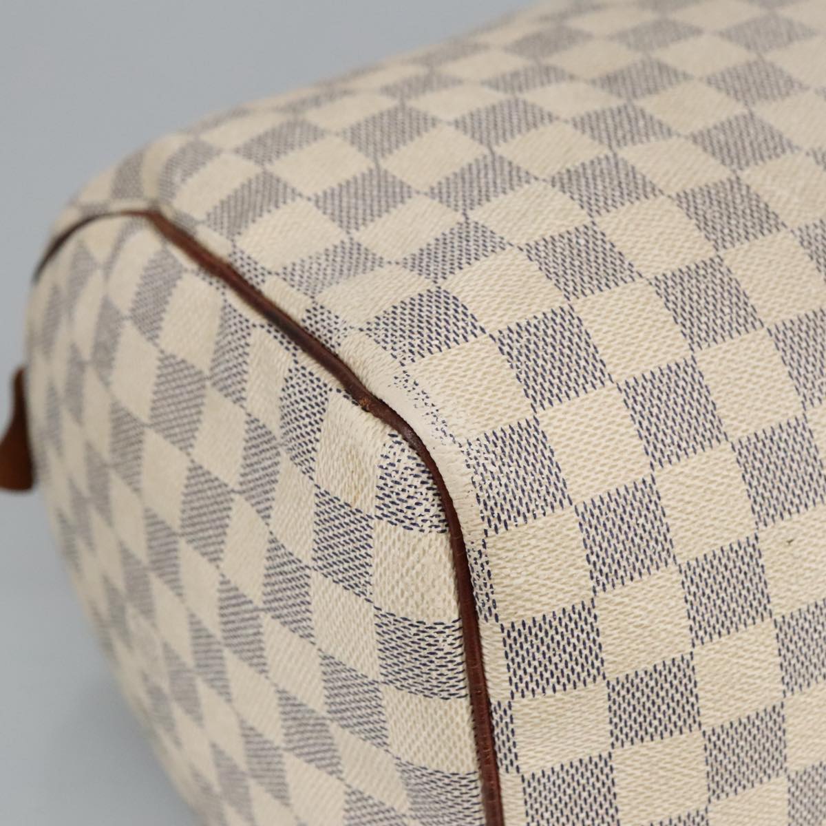 LOUIS VUITTON Damier Azur Speedy 35 Hand Bag N41535 LV Auth 100033