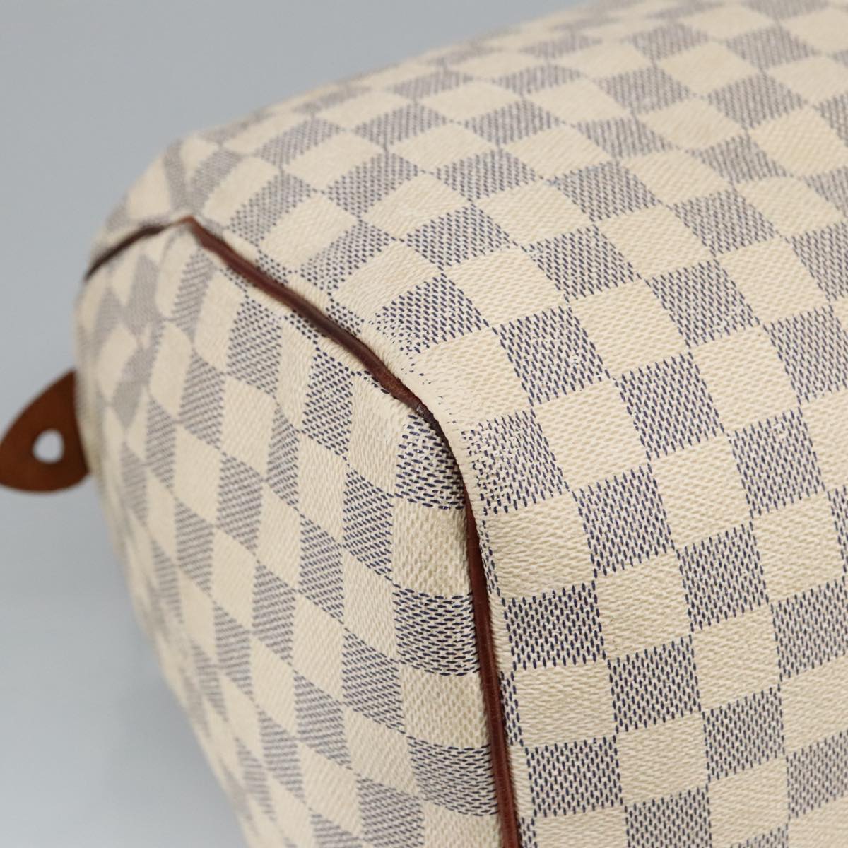 LOUIS VUITTON Damier Azur Speedy 35 Hand Bag N41535 LV Auth 100033