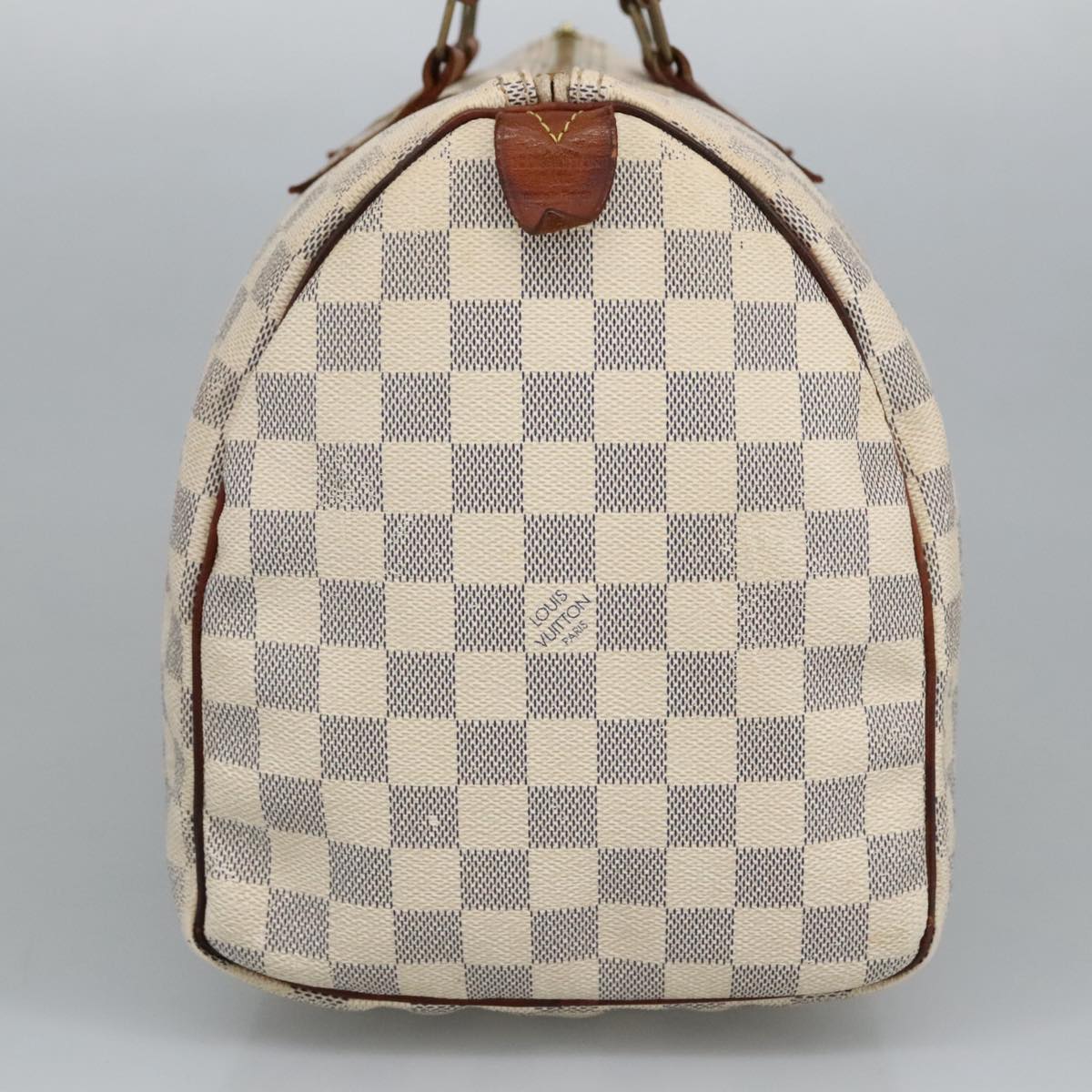 LOUIS VUITTON Damier Azur Speedy 35 Hand Bag N41535 LV Auth 100033