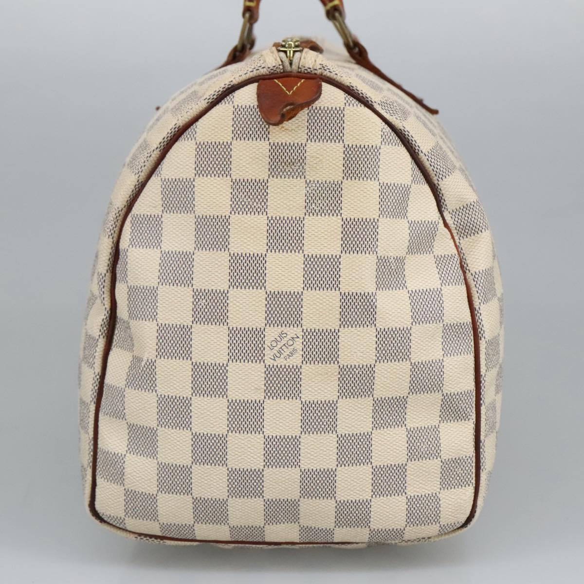 LOUIS VUITTON Damier Azur Speedy 35 Hand Bag N41535 LV Auth 100033