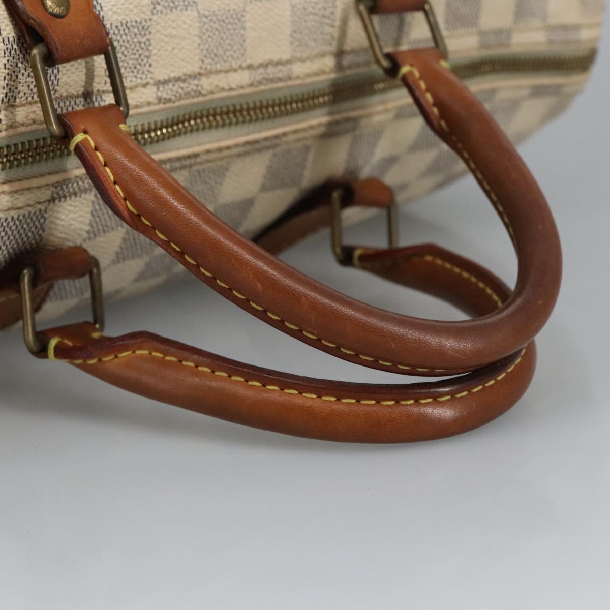 LOUIS VUITTON Damier Azur Speedy 35 Hand Bag N41535 LV Auth 100033