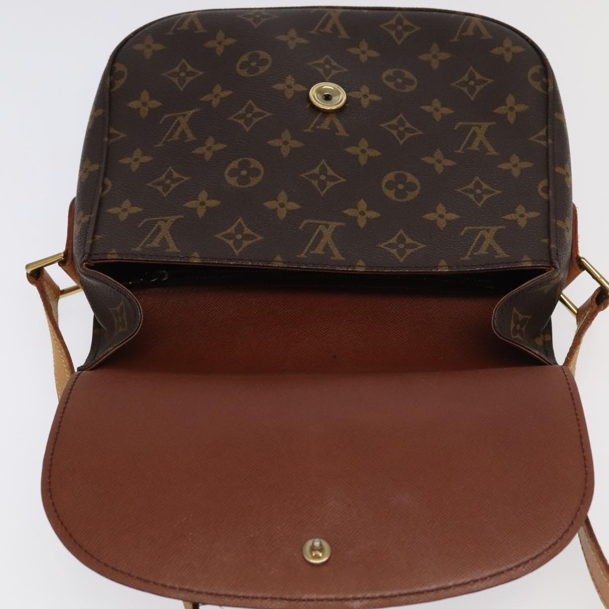 LOUIS VUITTON Monogram Saint Cloud GM Shoulder Bag M51242 LV Auth 100035