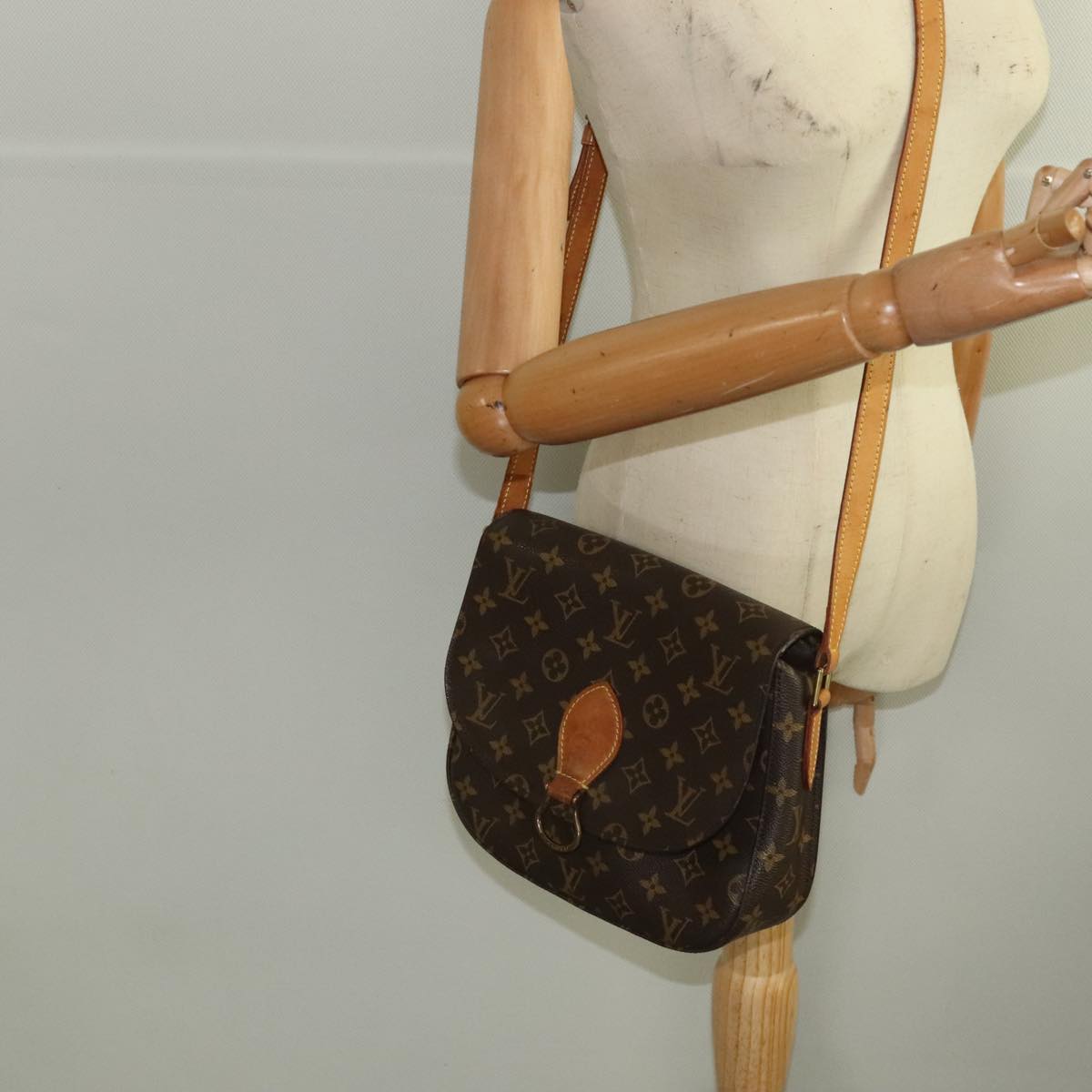 LOUIS VUITTON Monogram Saint Cloud GM Shoulder Bag M51242 LV Auth 100035