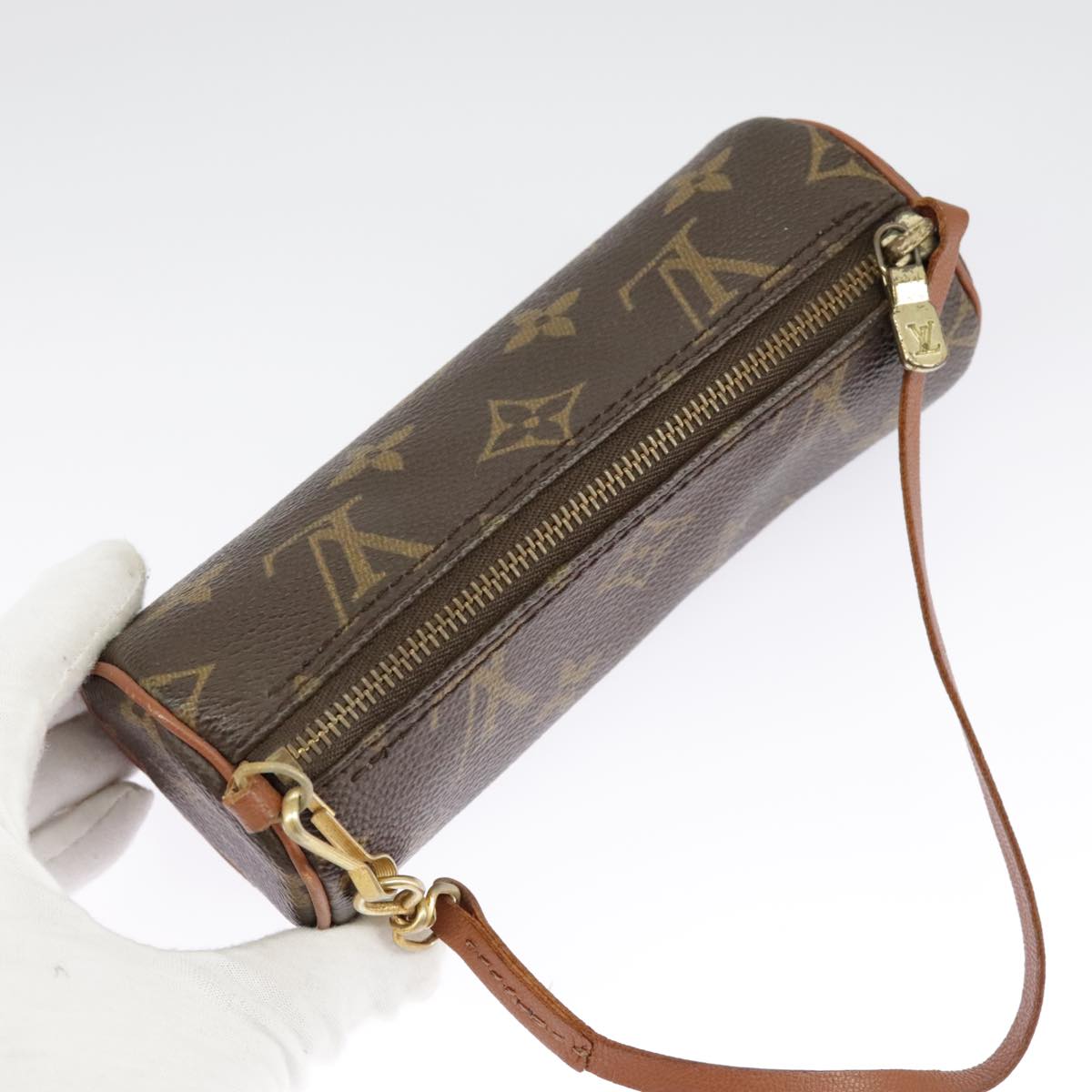 LOUIS VUITTON Monogram Papillon Pouch LV Auth 100040