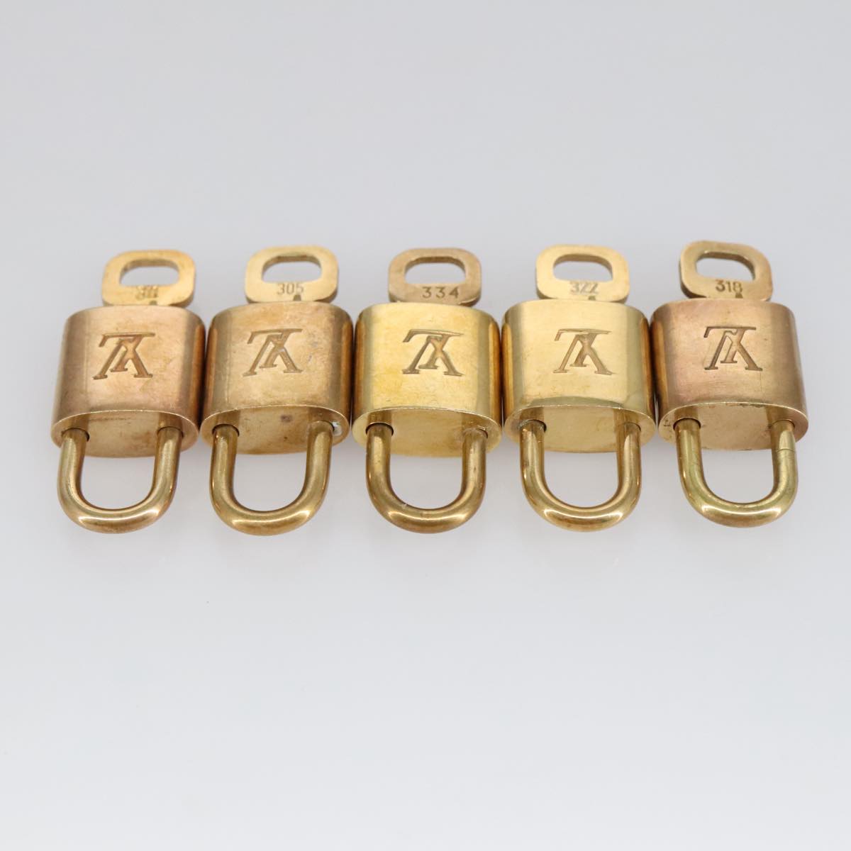 LOUIS VUITTON Padlock 10set metal Gold Tone LV Auth 100046