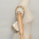 CHANEL Matelasse Chain Hand Bag Lamb Skin Gold CC Auth 100060AV-24