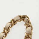 CHANEL Matelasse Chain Hand Bag Lamb Skin Gold CC Auth 100060AV-8