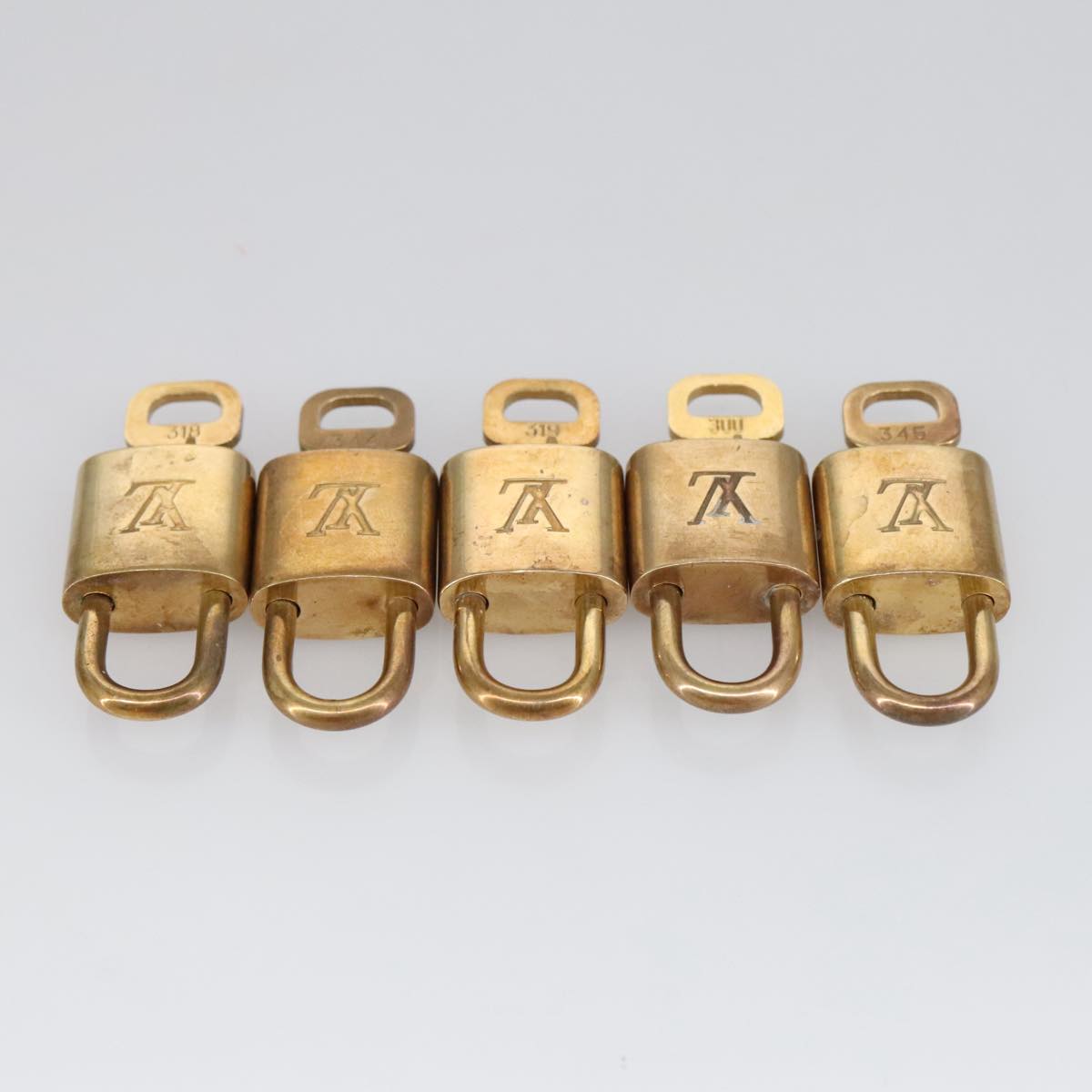 LOUIS VUITTON Padlock 10set metal Gold Tone LV Auth 100061