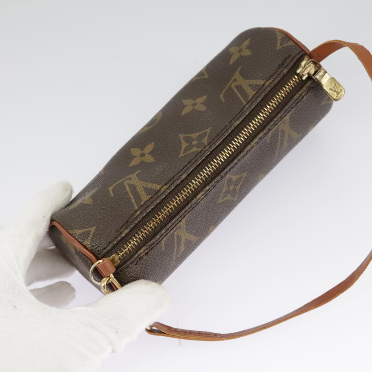 LOUIS VUITTON Monogram Papillon Pouch LV Auth 100072