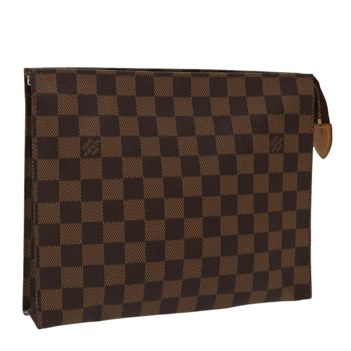 LOUIS VUITTON Damier Ebene Poche Toilette 26 Pouch N47543 LV Auth 100078