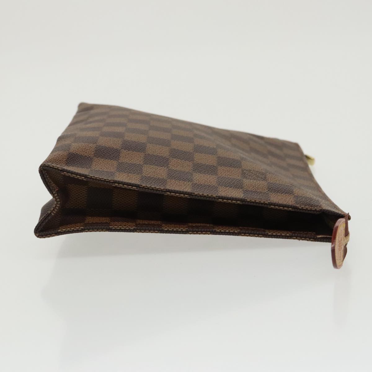 LOUIS VUITTON Damier Ebene Poche Toilette 26 Pouch N47543 LV Auth 100078