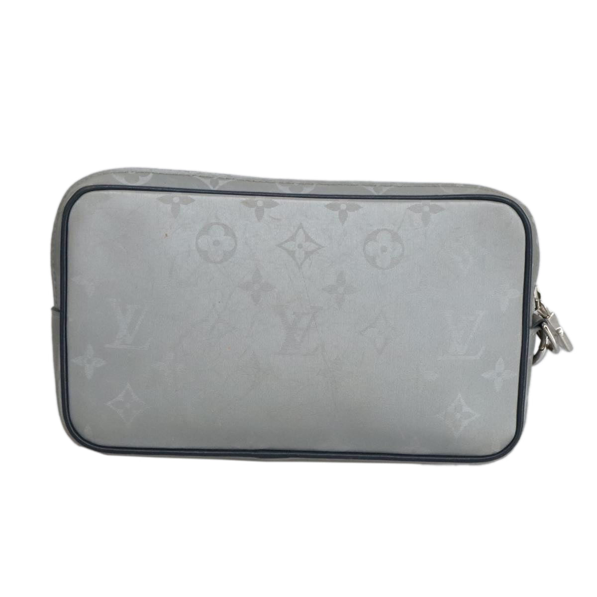 LOUIS VUITTON Monogram Satellite Alpha Pouch Silver M44178 LV Auth 100083 - 0