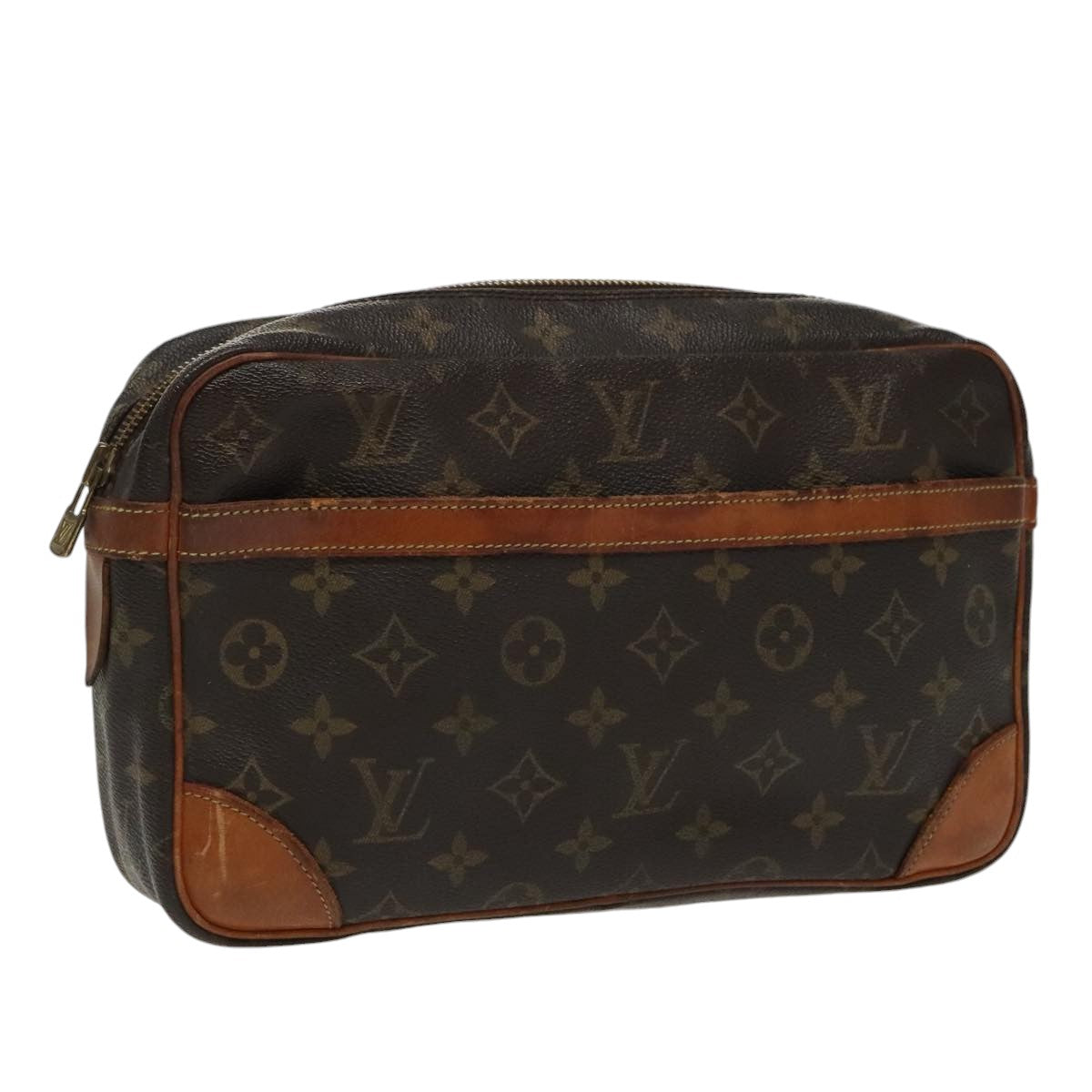 LOUIS VUITTON Monogram Compiegne 28 Clutch Bag M51845 LV Auth 100084