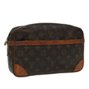 LOUIS VUITTON Monogram Compiegne 28 Clutch Bag M51845 LV Auth 100084-1