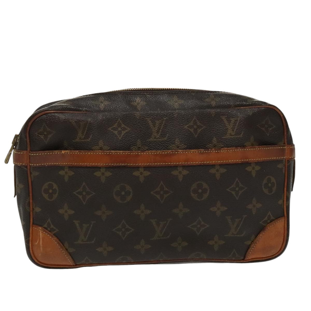 LOUIS VUITTON Monogram Compiegne 28 Clutch Bag M51845 LV Auth 100084