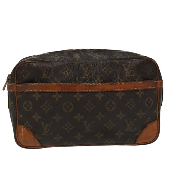 LOUIS VUITTON Monogram Compiegne 28 Clutch Bag M51845 LV Auth 100084