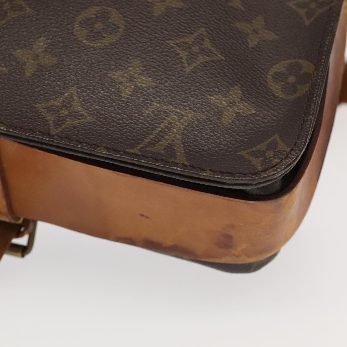 LOUIS VUITTON Monogram Cartouchiere MM Shoulder Bag M51253 LV Auth 100085